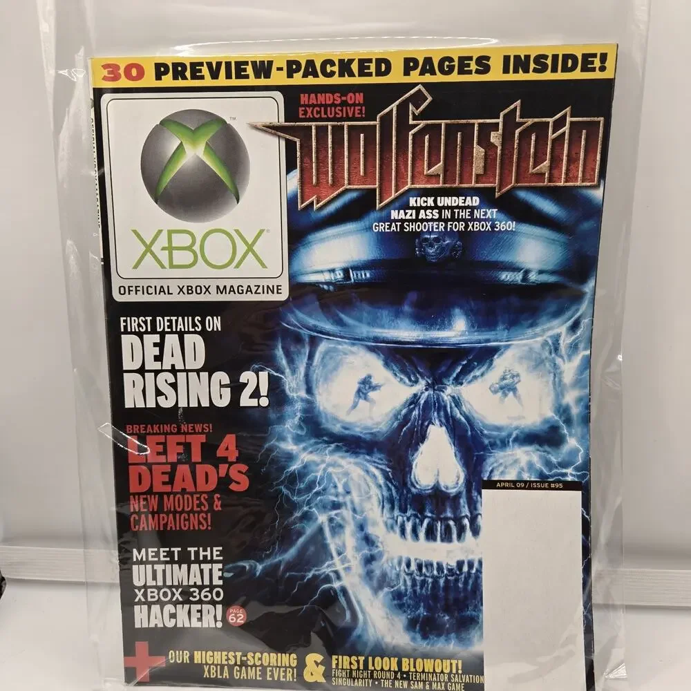 Official Xbox Magazine Issue # 95 (April 2009)-Wolfenstein Cover/with Disc